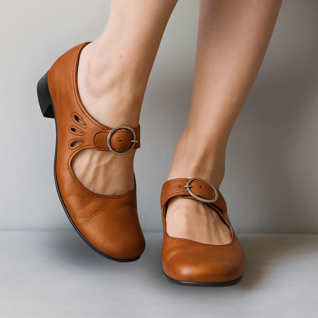 Mary | Leather Flats