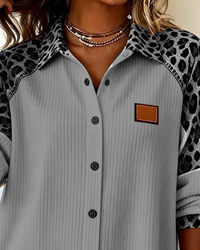 Marissa | Bold Leopard Print Button-Down Shirt