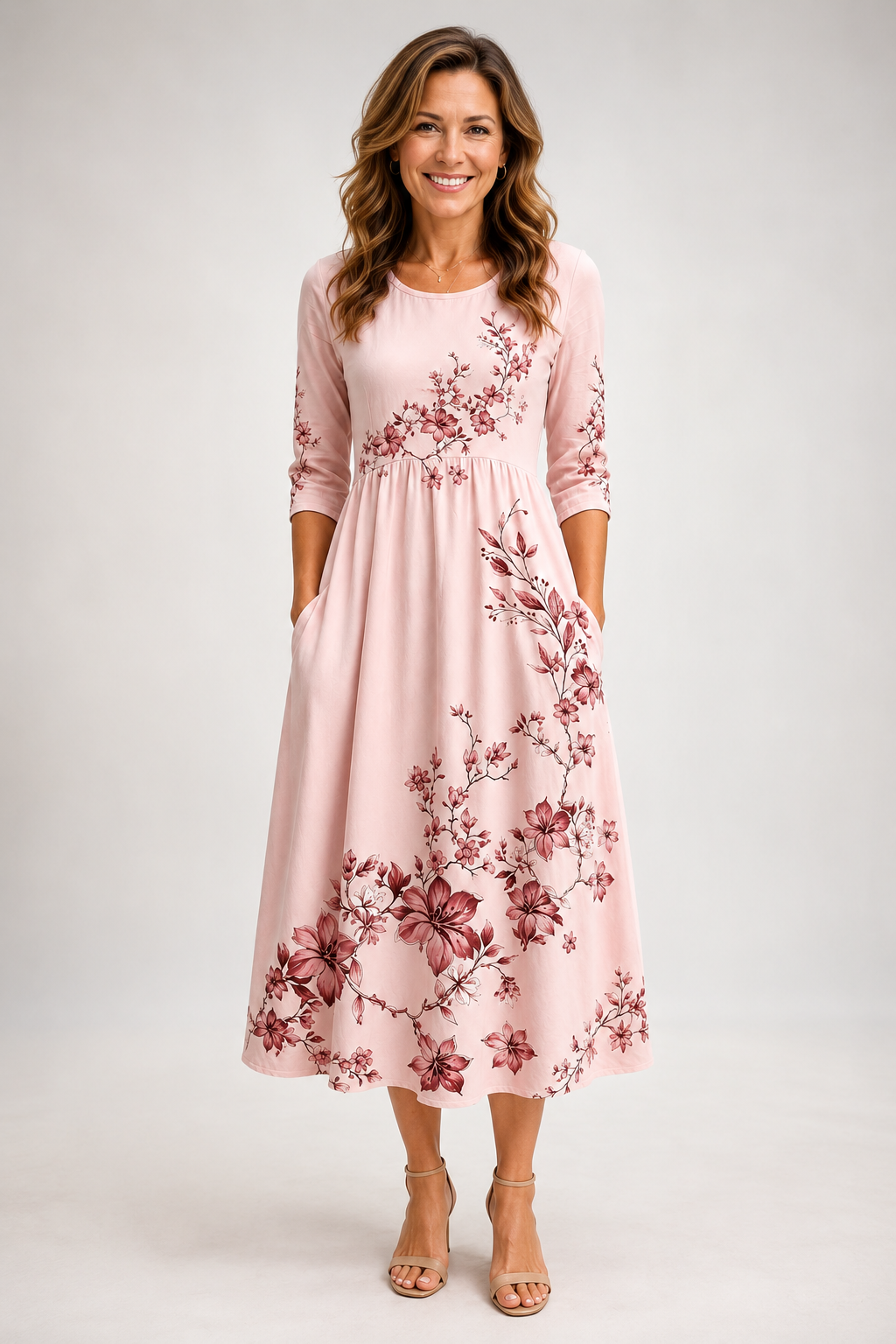 Liora | Floral Midi Dress