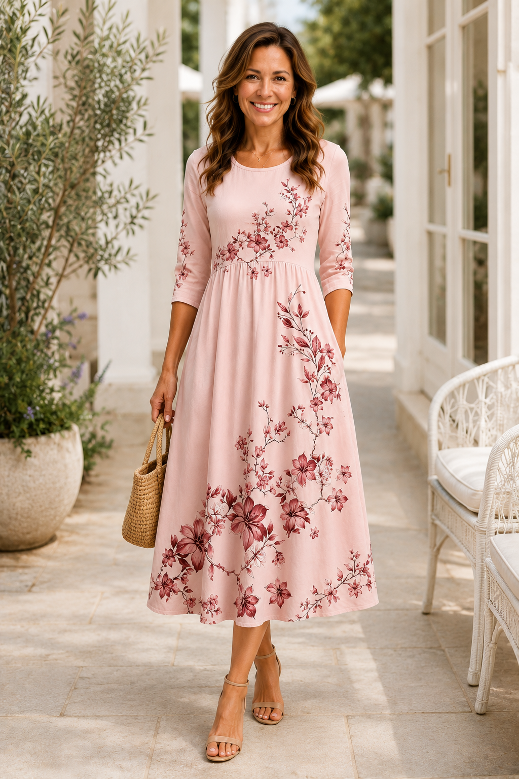 Liora | Floral Midi Dress