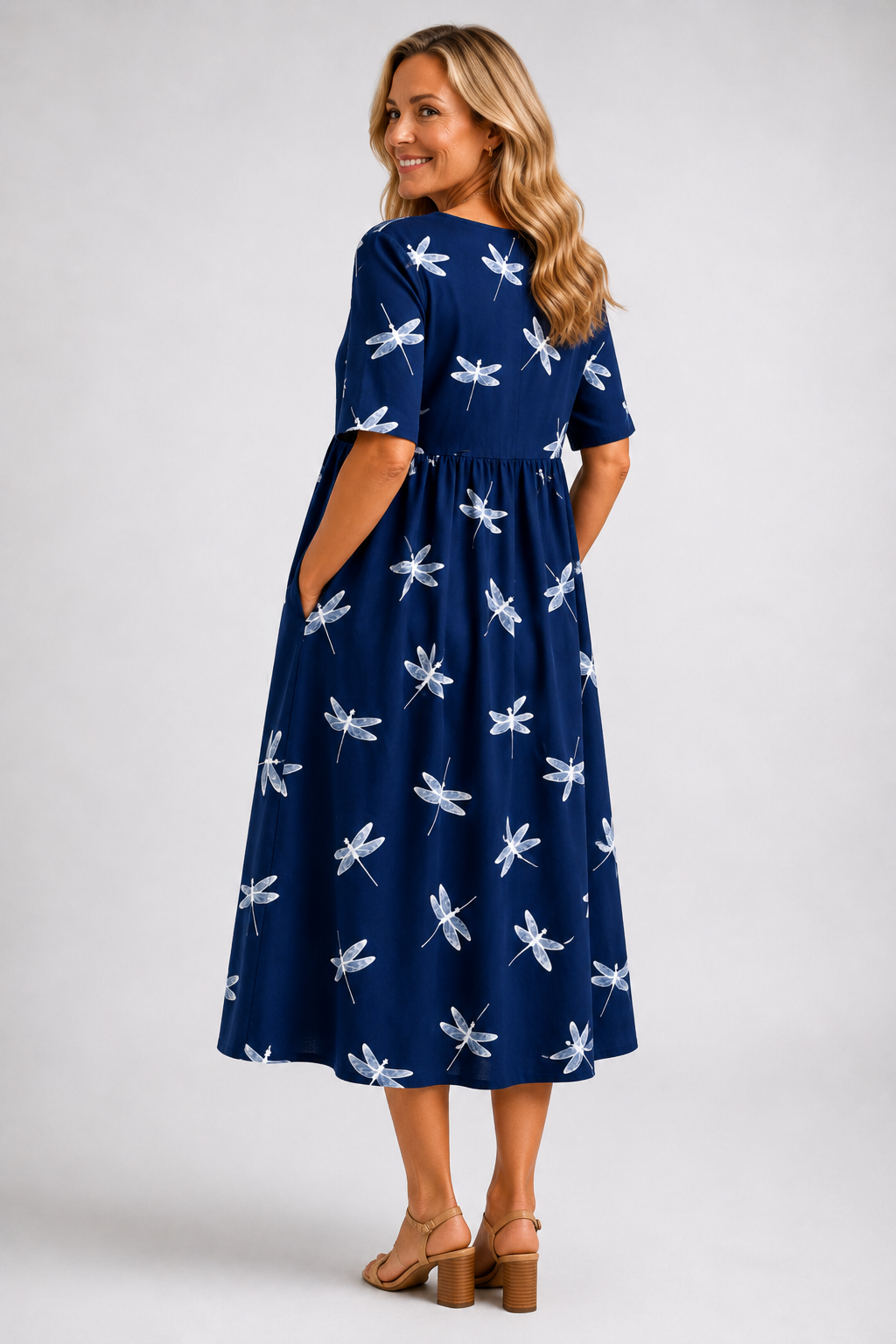 Evelina | Dragonfly Midi Dress