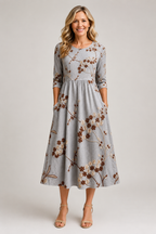 Noelia | Embroidered Midi Dress