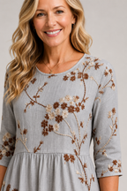 Noelia | Embroidered Midi Dress