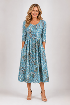 Celeste | Printed Midi Dress