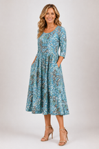 Celeste | Printed Midi Dress