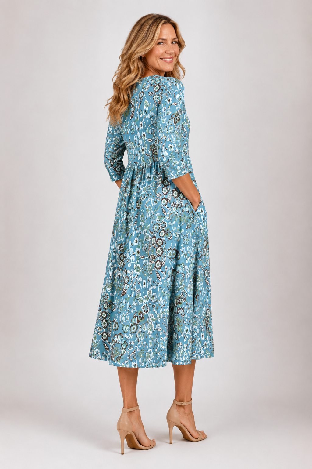 Celeste | Printed Midi Dress