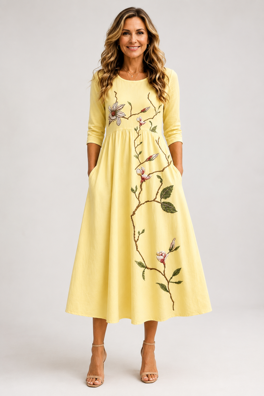 Aurelia | Embroidered Midi Dress