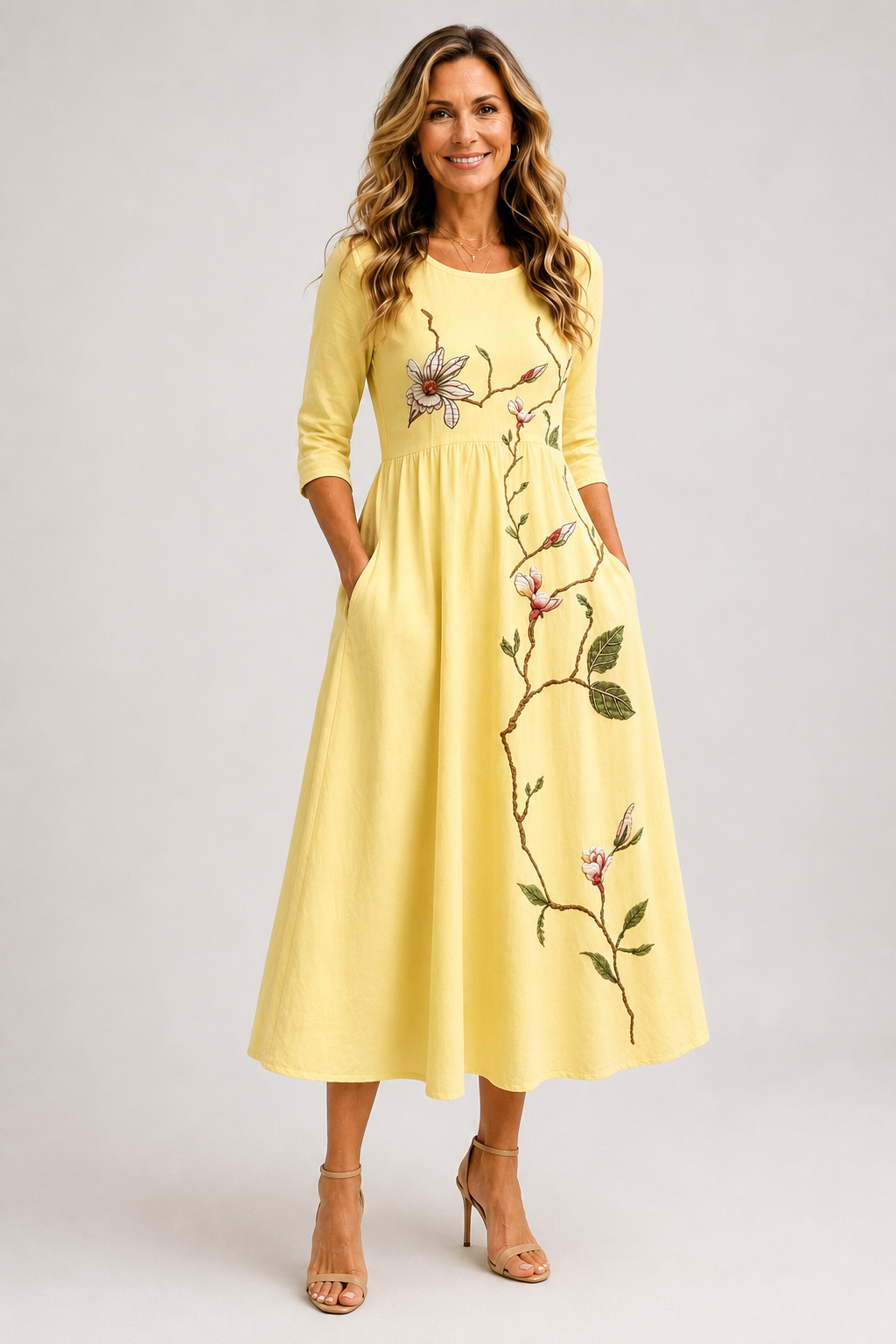 Aurelia | Embroidered Midi Dress