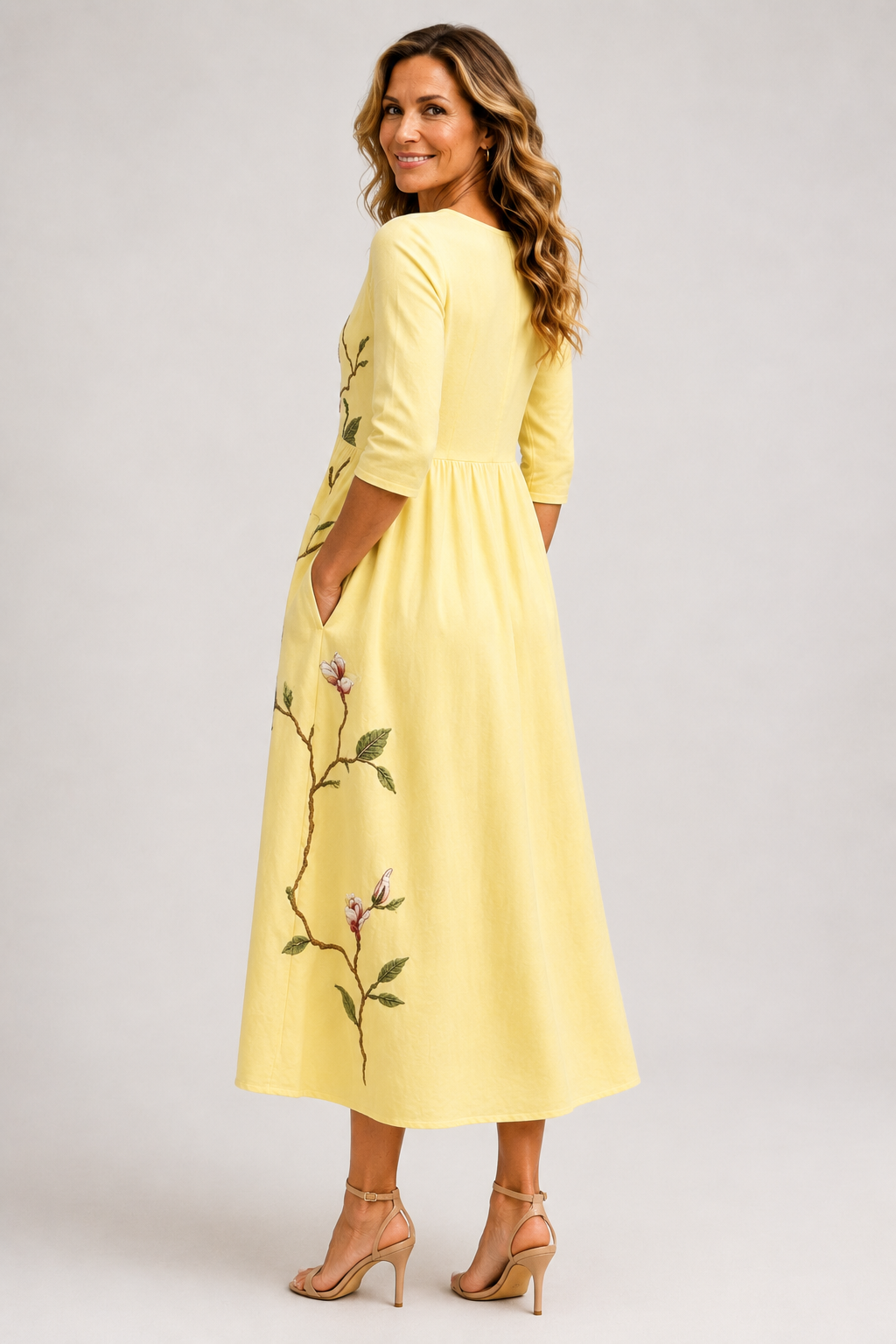 Aurelia | Embroidered Midi Dress