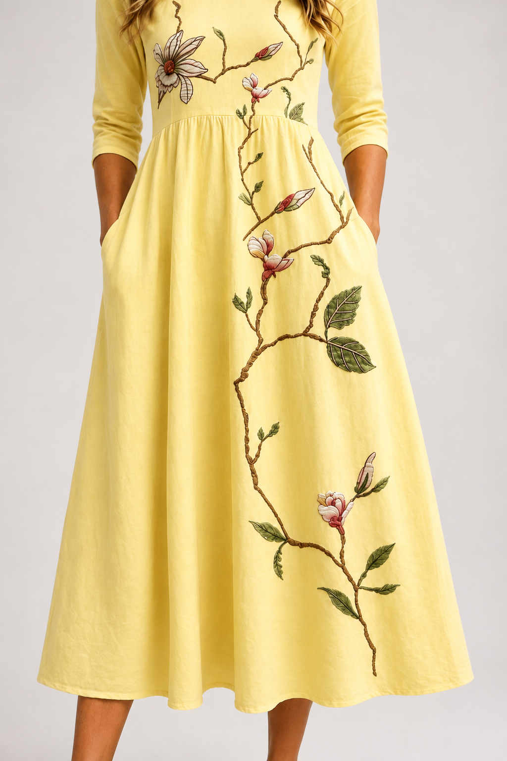 Aurelia | Embroidered Midi Dress