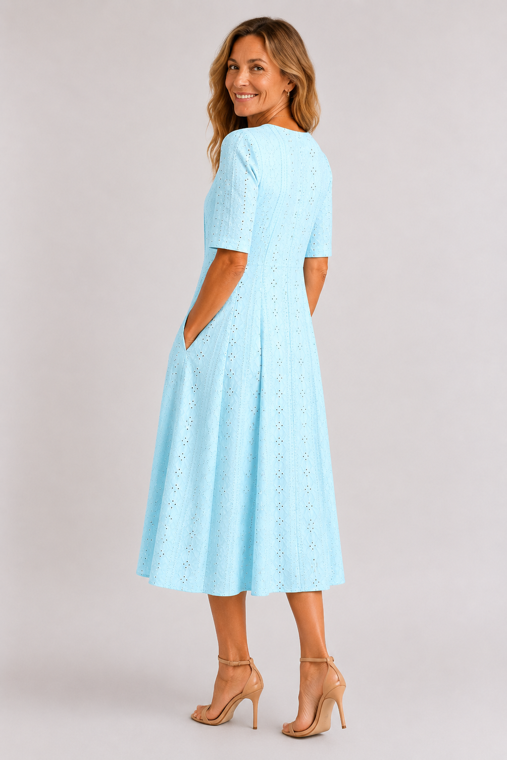 Coralie | Eyelet Midi Dress