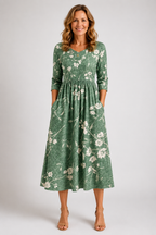 Sylvie | Sage Floral Midi Dress