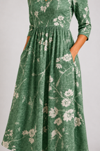 Sylvie | Sage Floral Midi Dress