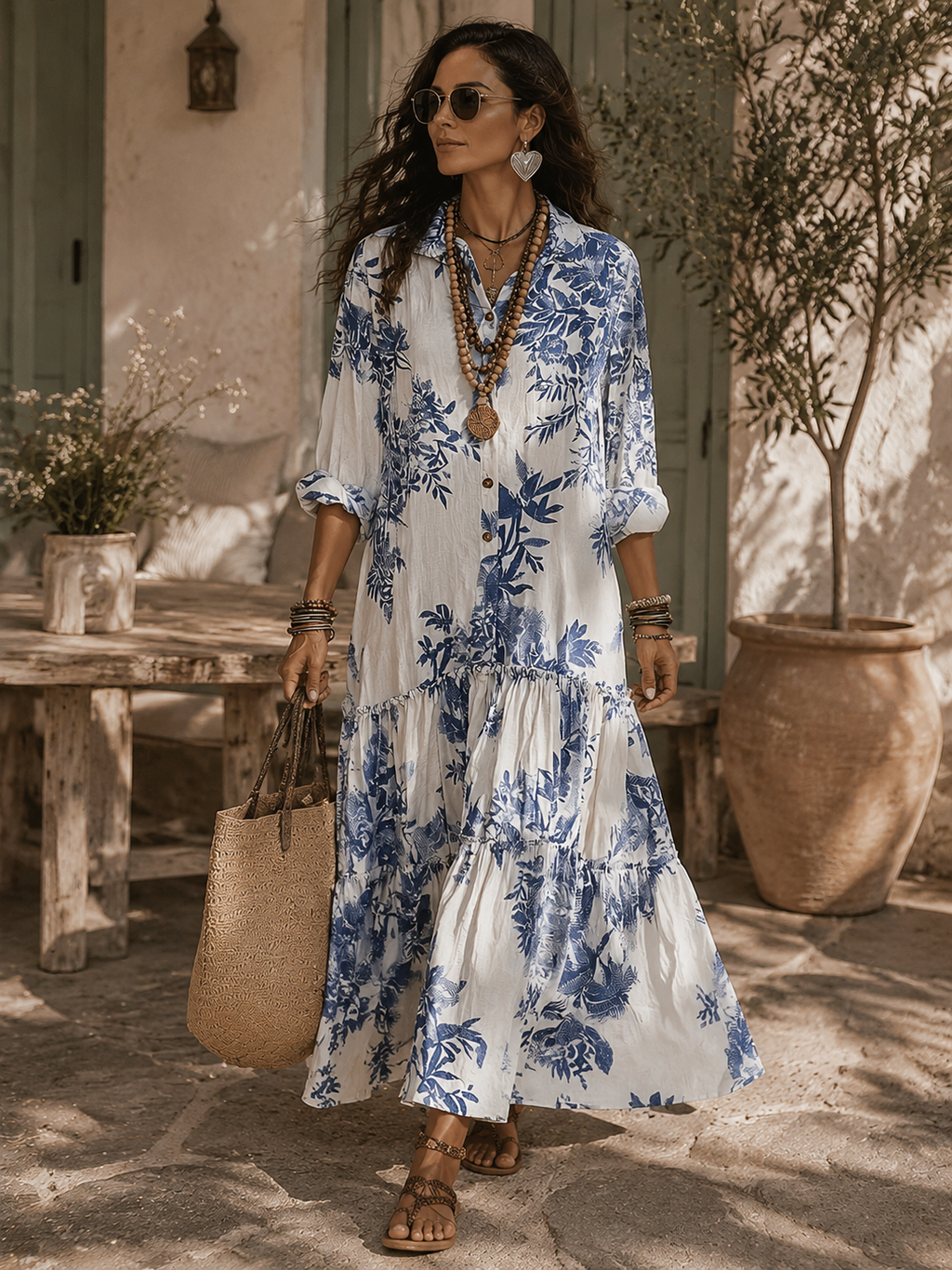 Dahlia | Bohemian Floral Maxi Dress