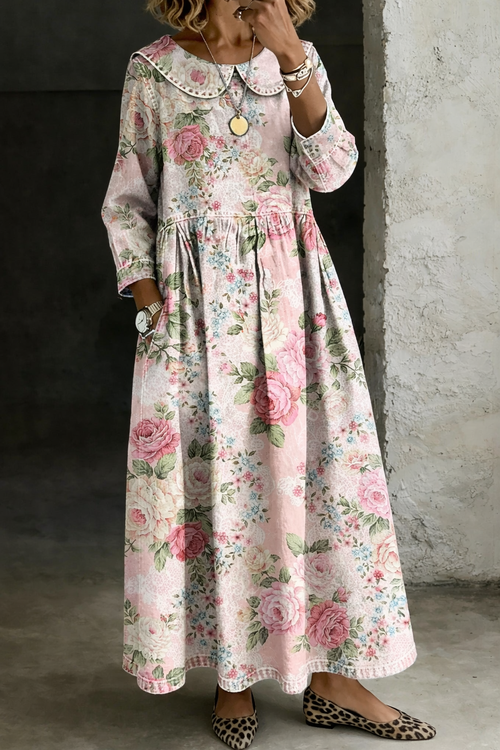 Brooklyn | Floral Collar Maxi Dress