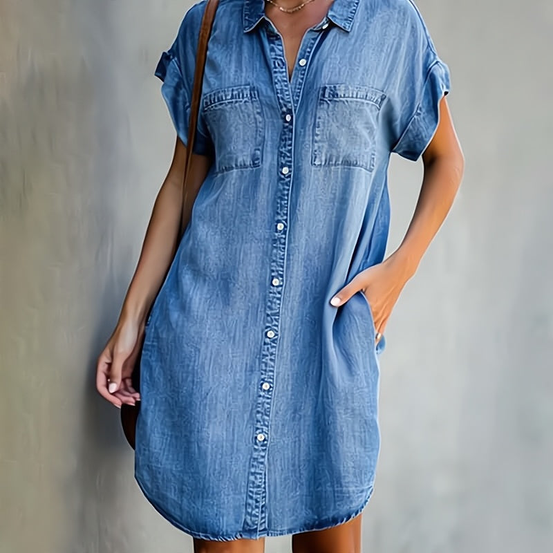 Helen | Button Down Shirt Dress