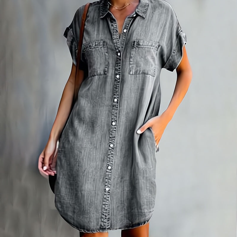 Helen | Button Down Shirt Dress