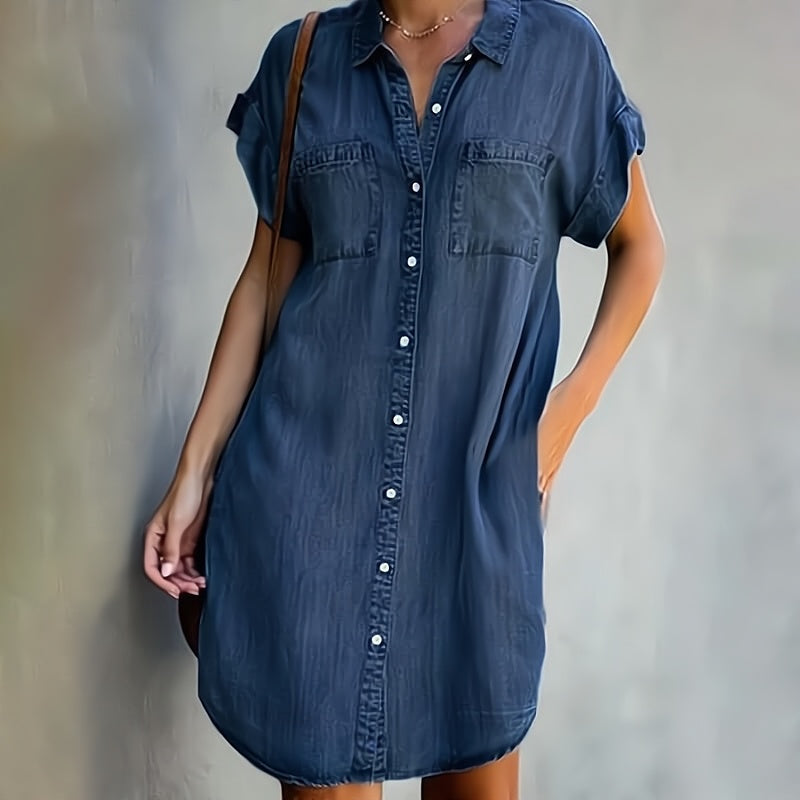 Helen | Button Down Shirt Dress