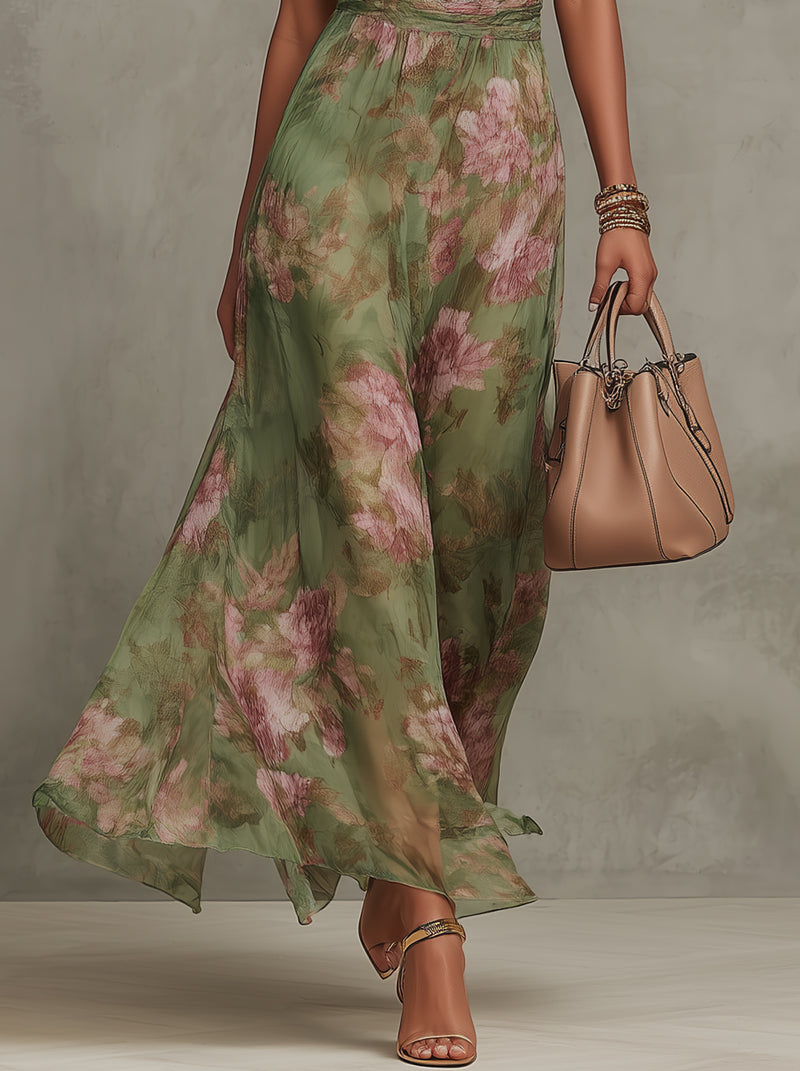 Livie | Floral Halter Maxi Dress