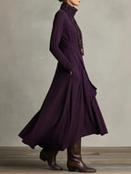 Rosalind | Draped Turtleneck Maxi Dress