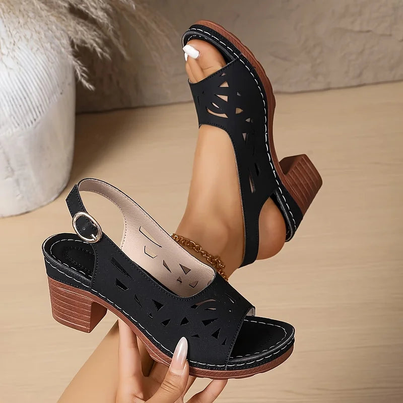 Cristy | Ankle Strap Sandals With Block Heel