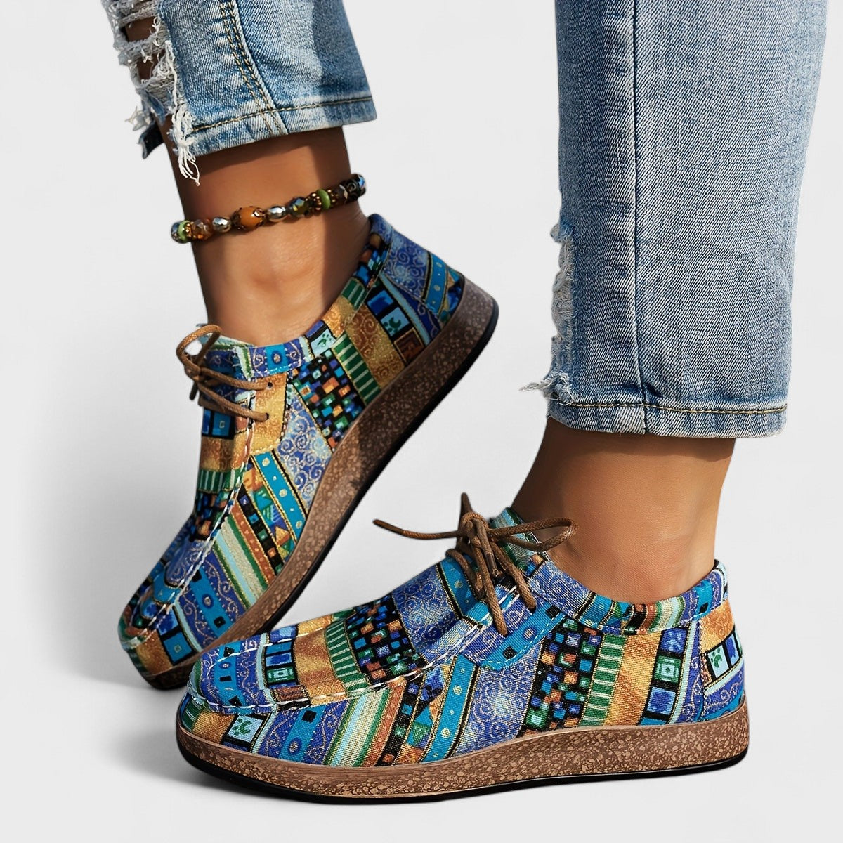 Ines | Boho Print Comfort Sneakers