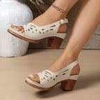 Cristy | Ankle Strap Sandals With Block Heel