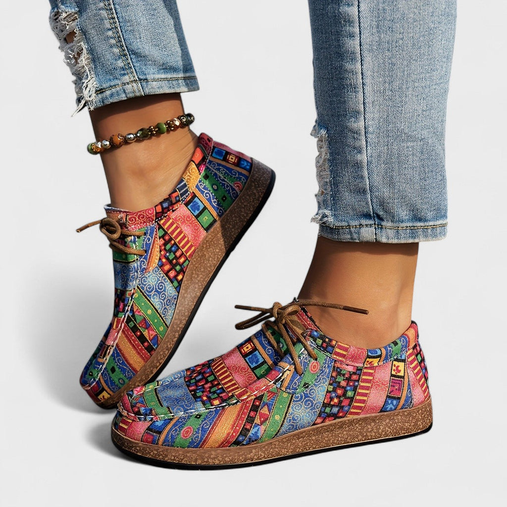 Ines | Boho Print Comfort Sneakers