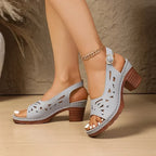 Cristy | Ankle Strap Sandals With Block Heel