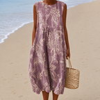 Nora™ | Airy Tummy-Flattering Floral Midi Dress