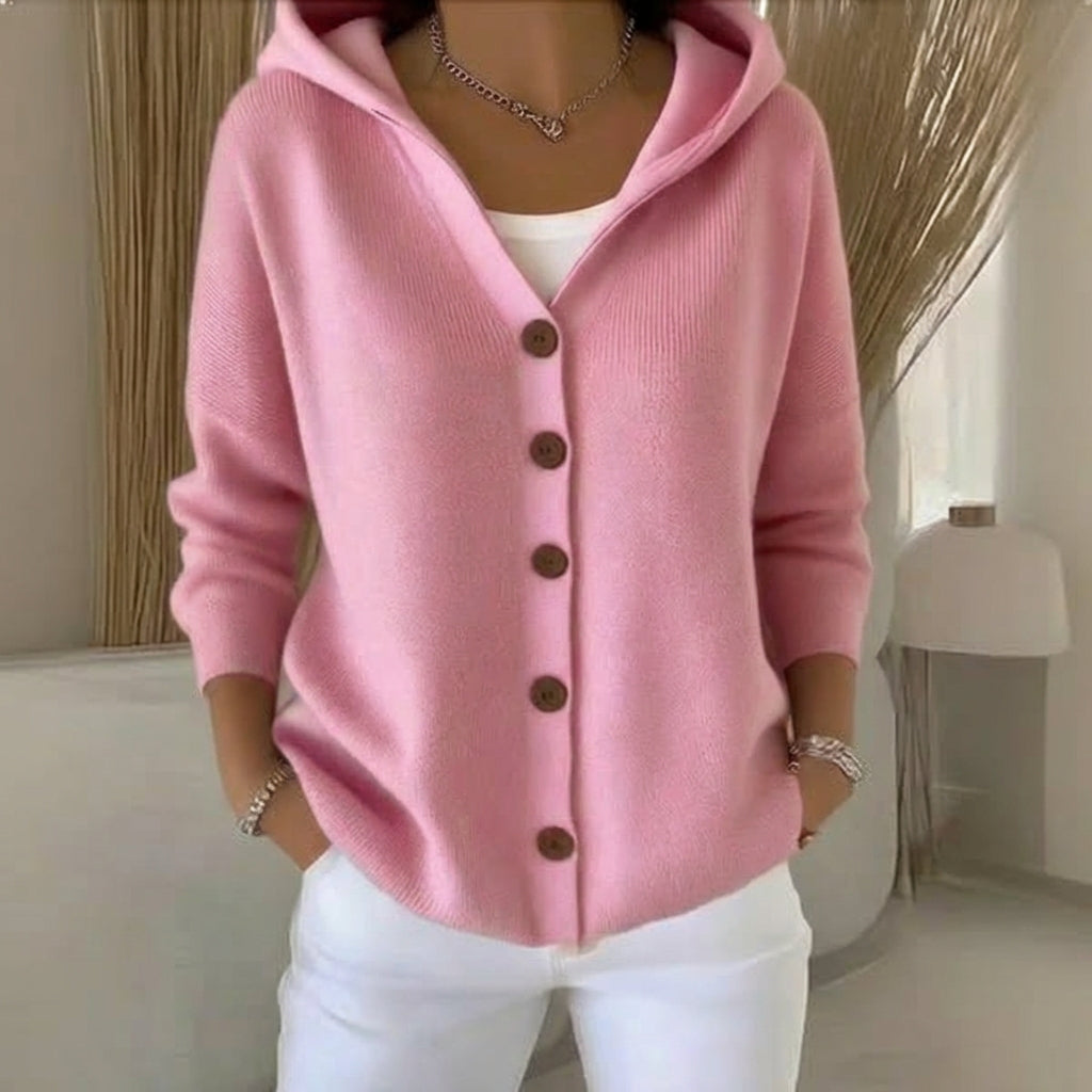 Mila | Confort sans effort - Cardigan en maille à capuche doux