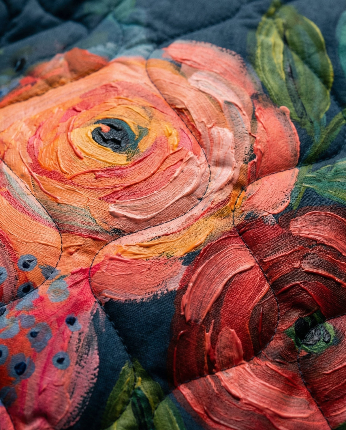 Amaya | Veste matelassée à imprimé floral vintage