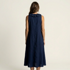 Vicky | Ruffle-Front V-Neck Sleeveless Maxi Dress