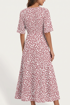 Romy | Soft Print Flared Midi Dress