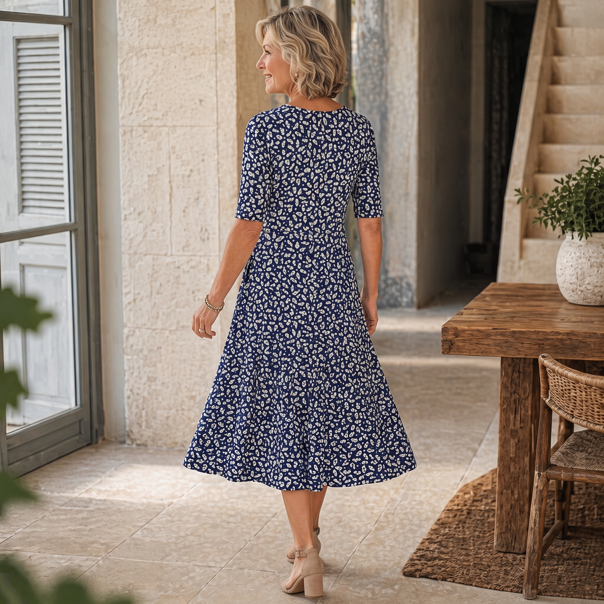 Elise | Ditsy Floral Midi Dress