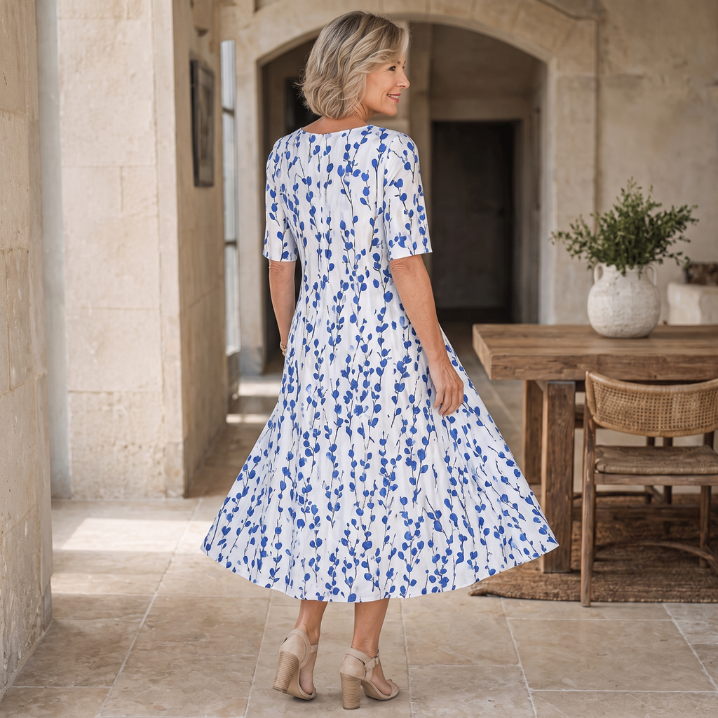 Elise | Ditsy Floral Midi Dress