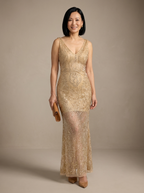 Vesper | Sequin Sheer Midi Dress