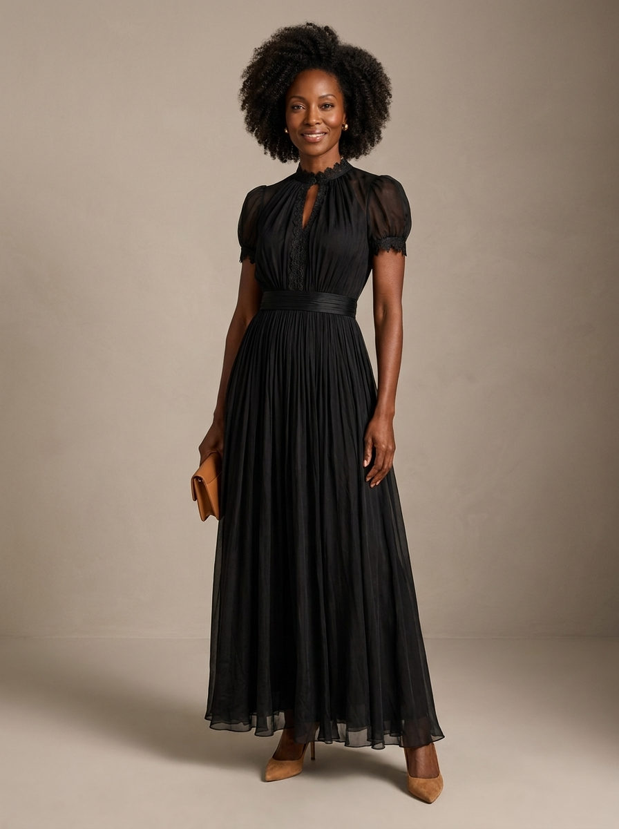 Thora | Flowing Chiffon Maxi Dress