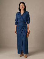 Astrid | Long Sleeve Wrap Maxi Dress