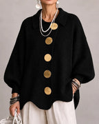 Lisette | Cozy Scalloped Hem Cardigan