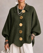 Lisette | Cozy Scalloped Hem Cardigan