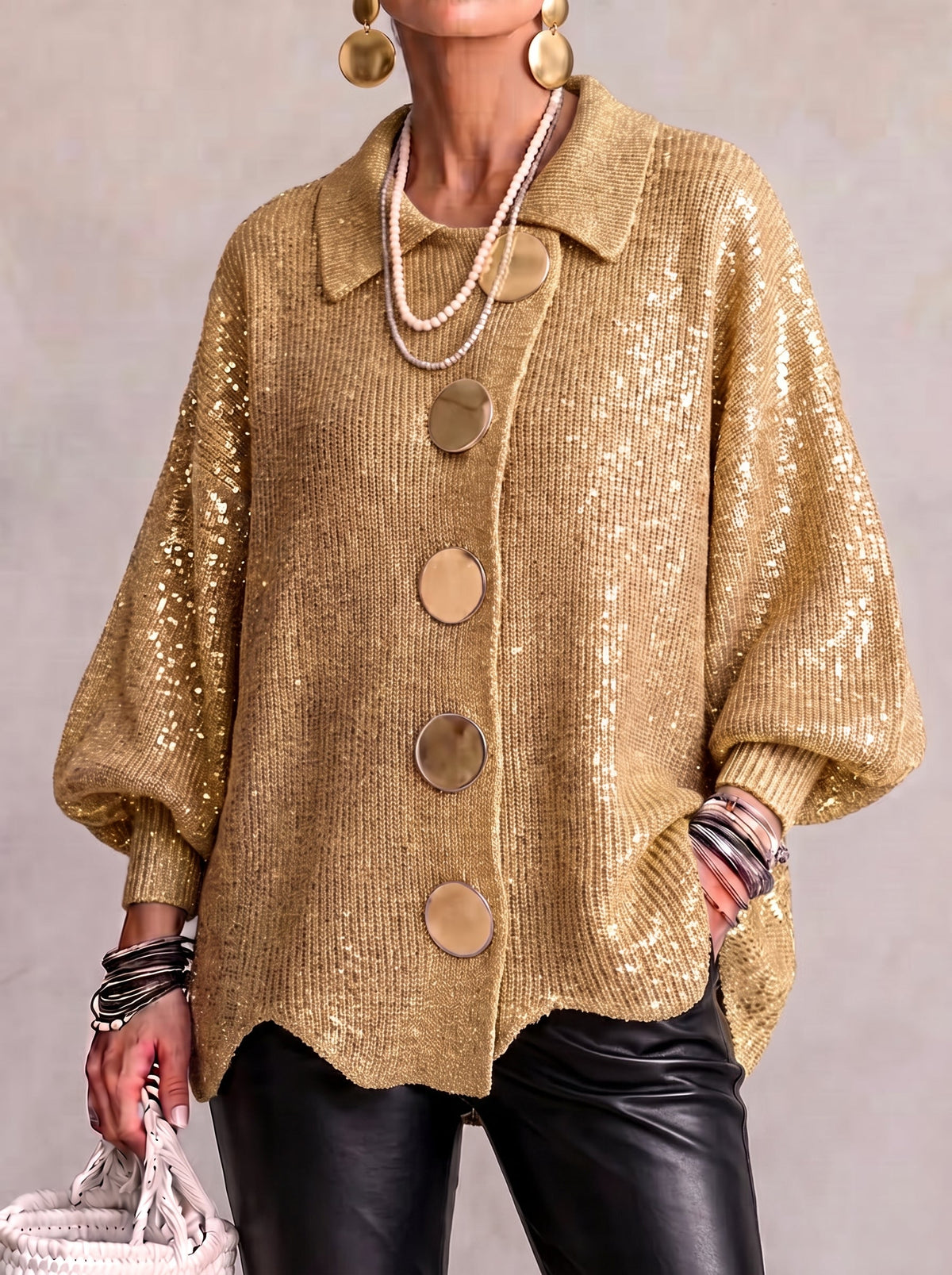 Lisette | Cozy Scalloped Hem Cardigan