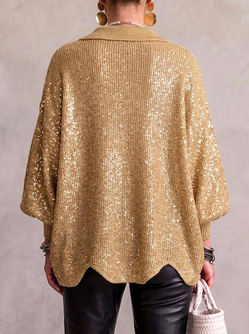 Lisette | Cozy Scalloped Hem Cardigan