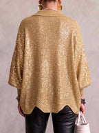 Lisette | Cozy Scalloped Hem Cardigan