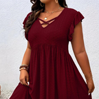 Merle | Ruffle V-Neck Dress