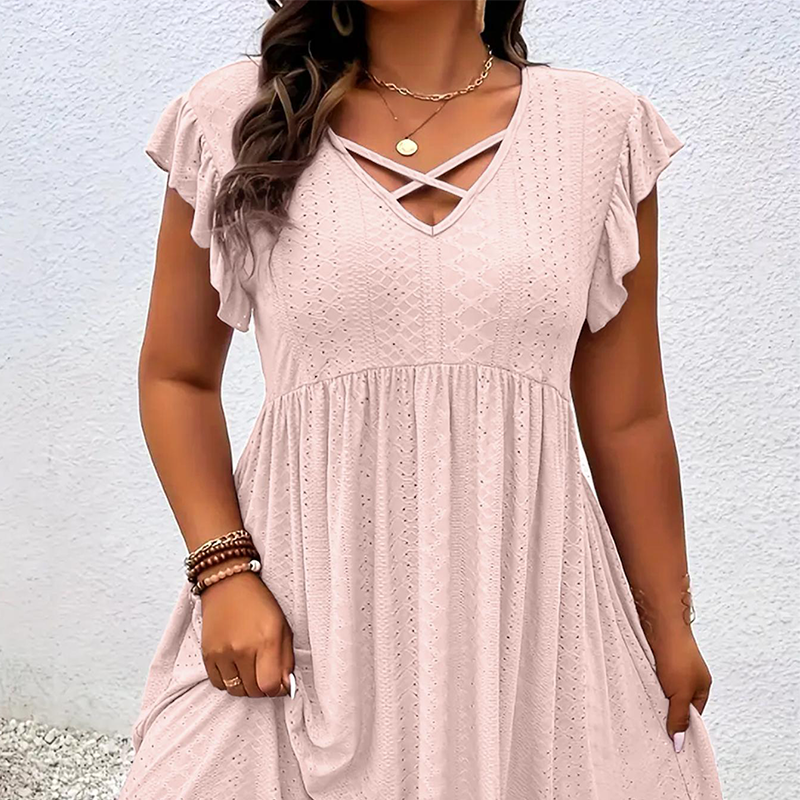 Merle | Robe à volants en V