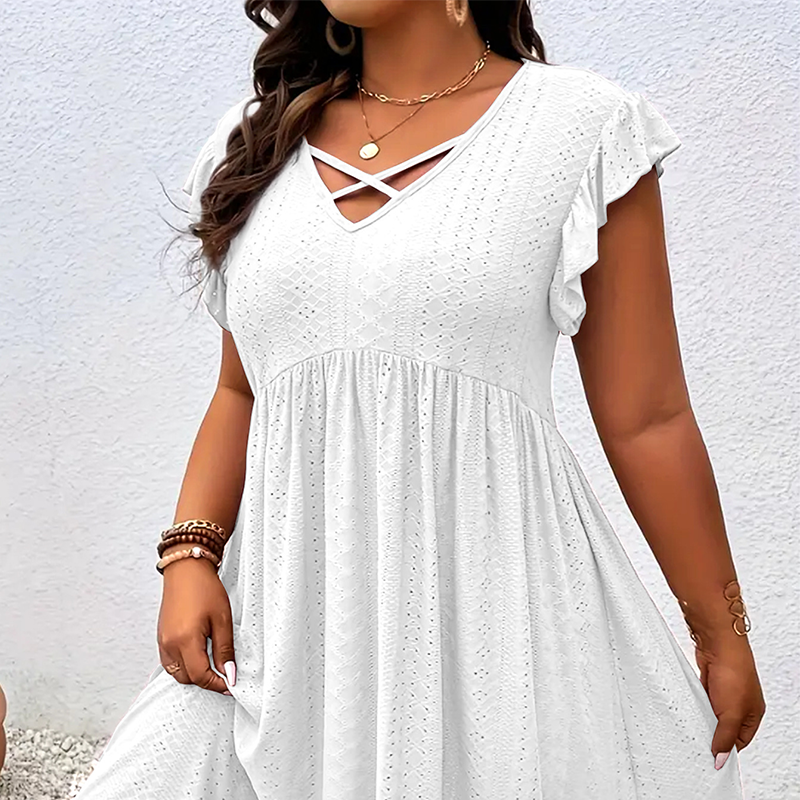 Merle | Robe à volants en V