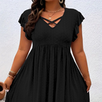 Merle | Ruffle V-Neck Dress